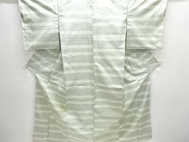 JAPANESE KIMONO / ANTIQUE KIMONO / SILK / TOKAMACHI TSUMUGI / WOVEN STRIPE